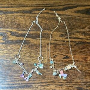Two charm necklaces for little girl